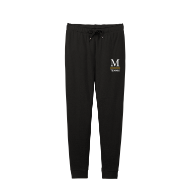 Marshall Girls Tennis - District Unisex Perfect Tri® Fleece Jogger DT1307 with embroidered M Tennis logo on left leg