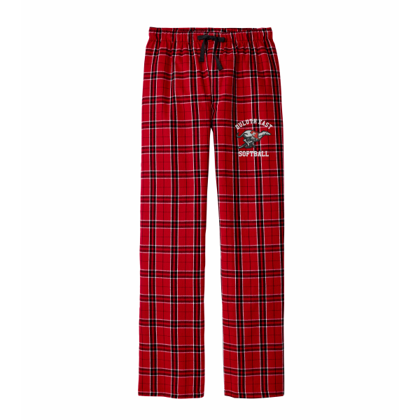 DE Softball - District® Flannel Plaid Pant 1800 with left leg logo