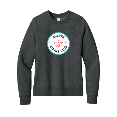 Team Duluth - District® Women’s V.I.T.™ Fleece Crew DT6105 with full front Team Duluth logo