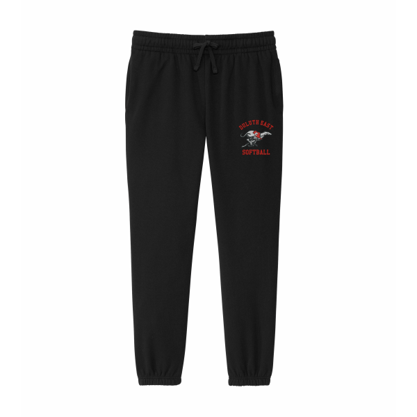 DE Softball - Women's District® V.I.T.™ Fleece Sweatpant DT6110 with left leg logo