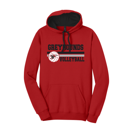 East Volleyball - District DT810 The Concert Fleece ® Hoodie with full color heat transfer logo