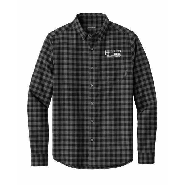Hanft Law - Men's Eddie Bauer® Long Sleeve Favorite Flannel Plaid Shirt EB610 with embroidered rectangle logo