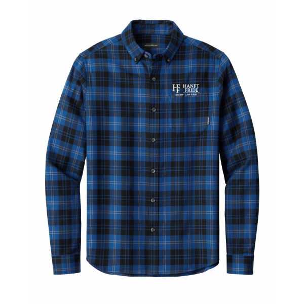 Hanft Law - Men's Eddie Bauer® Long Sleeve Favorite Flannel Plaid Shirt EB610 with embroidered rectangle logo