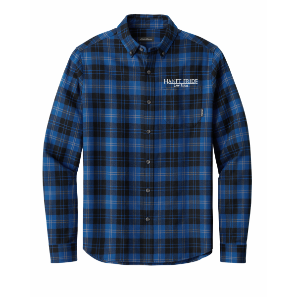 Hanft Law - Men's Eddie Bauer® Long Sleeve Favorite Flannel Plaid Shirt EB610 with embroidered rectangle logo