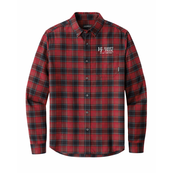 Hanft Law - Men's Eddie Bauer® Long Sleeve Favorite Flannel Plaid Shirt EB610 with embroidered rectangle logo