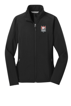 Icebreakers FANS - Port Authority® Ladies Core Soft Shell Jacket L317 with embroidered shield on the left chest
