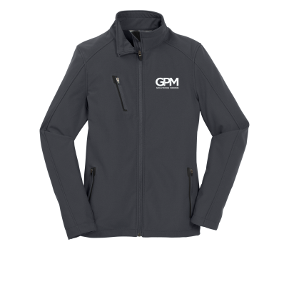 GPM - Port Authority® Ladies Welded Soft Shell Jacket L324 with white embroidered GPM logo on the left chest