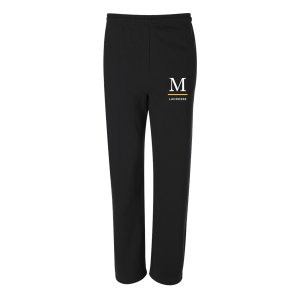 Marshall Lacrosse - JERZEES - NuBlend® Open-Bottom Sweatpants with Pockets - 974MPR with embroidered M Lacrosse logo