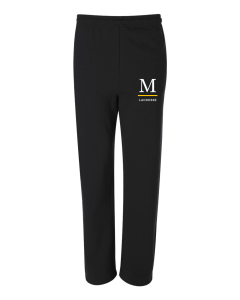 Marshall Lacrosse - JERZEES - NuBlend® Open-Bottom Sweatpants with Pockets - 974MPR with embroidered M Lacrosse logo