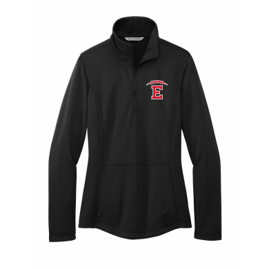 East HS Football - Women's Port Authority® Smooth Fleece 1/4-Zip L804 with embroidered left chest logo
