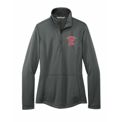 East HS Football - Women's Port Authority® Smooth Fleece 1/4-Zip L804 with embroidered left chest logo