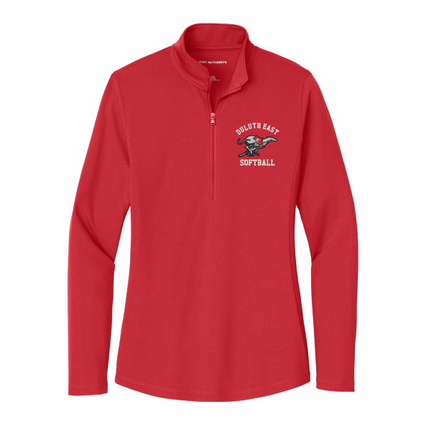 DE Softball - Women's Port Authority® Dry Zone® UV Micro-Mesh 1/4-Zip LK112 with left chest logo