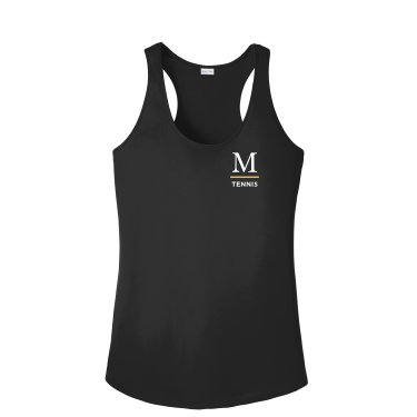 Marshall Girls Tennis - Sport-Tek® Women's PosiCharge® Competitor™ Racerback Tank LST356 with M Tennis left chest logo