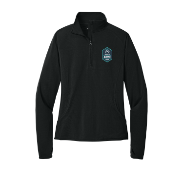Team Duluth - Sport-Tek Ladies Sport-Wick Stretch LST850 1/2-Zip Pullover with embroidered left chest logo