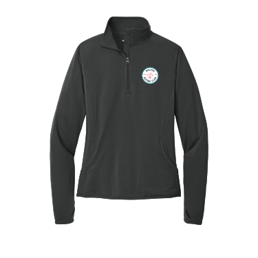 Team Duluth - Sport-Tek Ladies Sport-Wick Stretch LST850 1/2-Zip Pullover with embroidered left chest logo