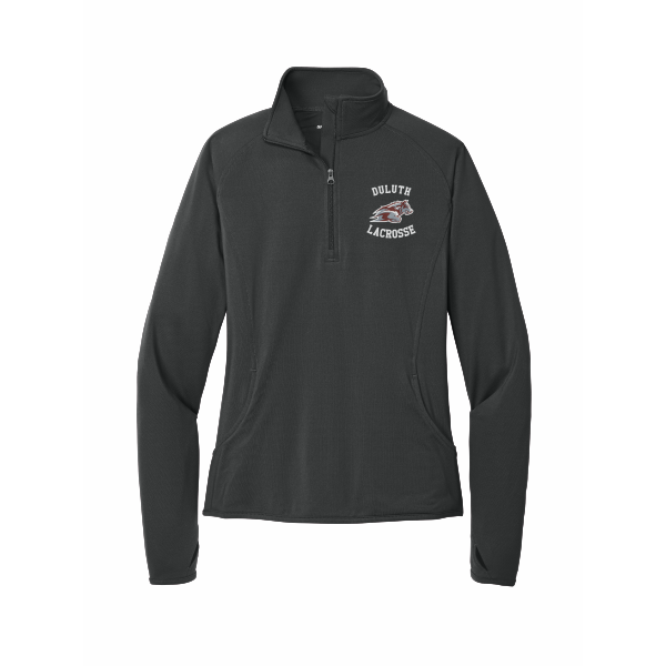 Duluth Lacrosse - Sport-Tek® LST850 Ladies Sport-Wick® Stretch 1/4-Zip Pullover with embroidered Duluth Lacrosse logo