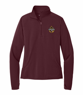Denfeld Boys Soccer - Ladies Sport-TekLST850 Sport-Wick® Stretch 1/4-Zip Pullover with embroidered left chest logo