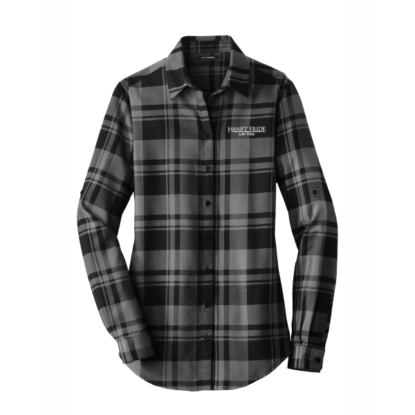 Hanft Law - Port Authority® Women's Plaid Flannel Tunic LW668 with rectangle logo