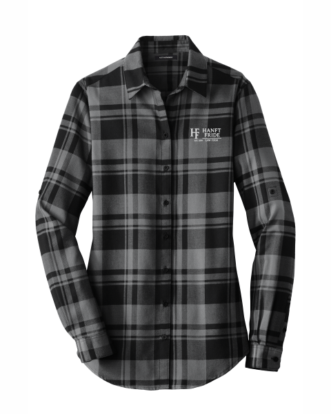 Hanft Law - Port Authority® Women's Plaid Flannel Tunic LW668 with rectangle logo
