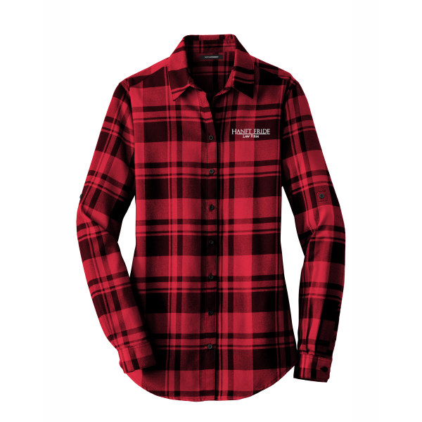 Hanft Law - Port Authority® Women's Plaid Flannel Tunic LW668 with rectangle logo