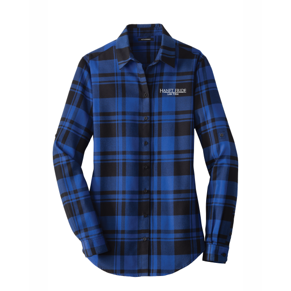 Hanft Law - Port Authority® Women's Plaid Flannel Tunic LW668 with rectangle logo
