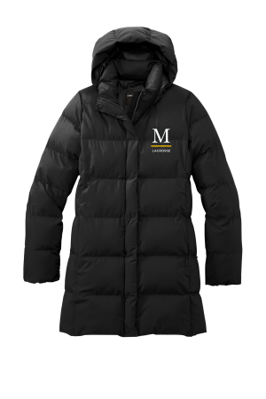 Marshall Lacrosse - Ladies Mercer+Mettle™ Puffy Parka with embroidered M Lacrosse logo on the left chest