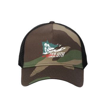 Team Duluth - New Era® Snapback Trucker Cap NE205 Camo with embroidered logo