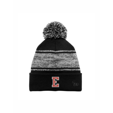 East Youth Football - New Era® Knit Chilled Pom Beanie NE909 with embroidered E