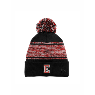 East Youth Football - New Era® Knit Chilled Pom Beanie NE909 with embroidered E