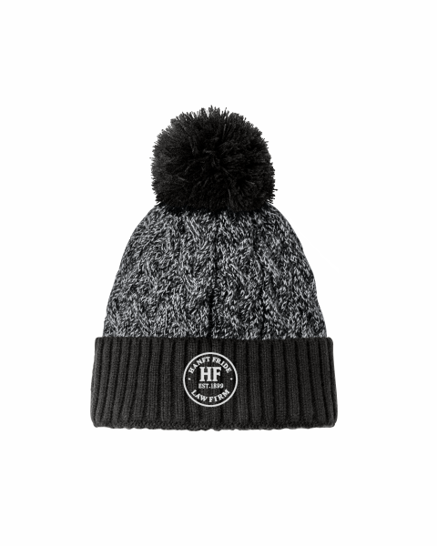 Hanft Law - New Era® Marled Knit Pom Beanie NE910 with embroidered circle logo