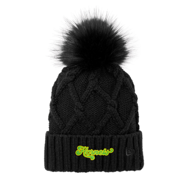 Duluth Heights - New Era NE911 Faux Fur Pom Beanie with embroidered Hornets script