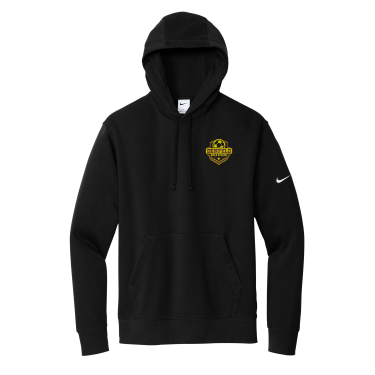 Denfeld Girls Soccer - Nike Unisex Club Fleece Sleeve Swoosh Pullover Hoodie NKDR1499 with logo on the left chest