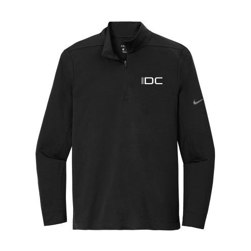IDC - Men's Nike Dry 1/2-Zip Cover-Up NKBV6044 with embroidered white IDC on the left chest