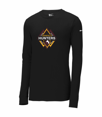 Denfeld Boys Soccer - Nike Dri-FIT NKBQ5230 Unisex Cotton/Poly Long Sleeve Tee with full front logo option 1