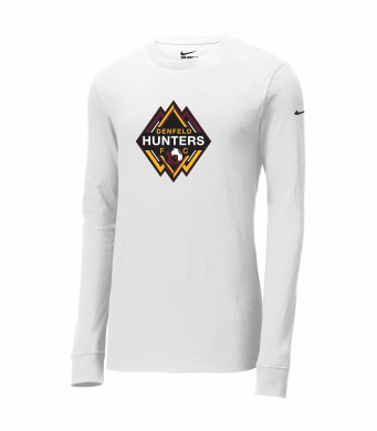 Denfeld Boys Soccer - Nike Dri-FIT NKBQ5230 Unisex Cotton/Poly Long Sleeve Tee with full front logo option 1