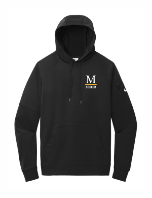 Marshall Soccer - Nike Therma-FIT Pocket Pullover Fleece Hoodie NKFD9735 with embroidered left chest logo