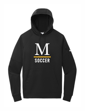Marshall Soccer - Nike Therma-FIT Pocket Pullover Fleece Hoodie NKFD9735 with full front heat transfer logo