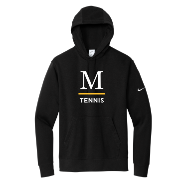 Marshall Tennis - Nike Club Fleece Sleeve Swoosh Pullover Hoodie NKDR1499 with cut twill and embroidered full front logo