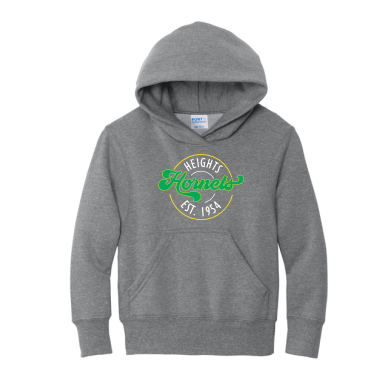 Duluth Heights - YOUTH Port & Company PC78YH Core Fleece Pullover Hooded Sweatshirt with front Hornets logo