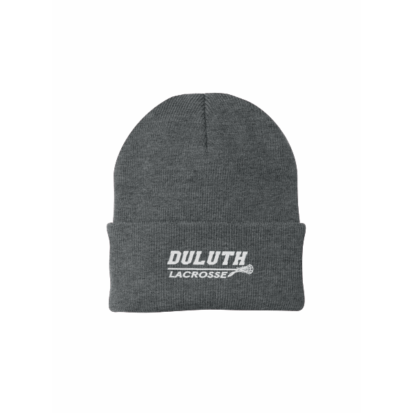 Wolfpack Girls H.S. Lacrosse - One color knit beanie with embroidered wolfhead logo