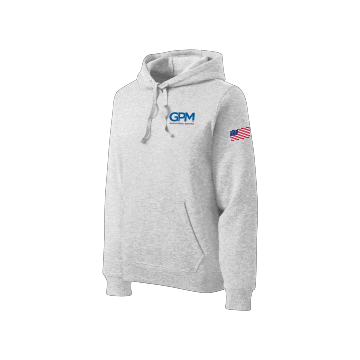 GPM - Sport-Tek ST254 Pullover Hooded Sweatshirt with full color embroidered GPM on the left chest and American Flag on the left arm