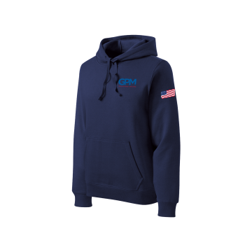 GPM - Sport-Tek ST254 Pullover Hooded Sweatshirt with full color embroidered GPM on the left chest and American Flag on the left arm