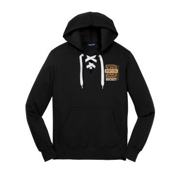 Denfeld Hockey - Sport-Tek Lace Up Pullover Hooded Sweatshirt ST271 with embroidered D Hockey logo on left chest