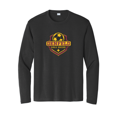 Denfeld Girls Soccer - Sport-Tek Unisex PosiCharge Competitor Tee ST350LS with full color logo on the front