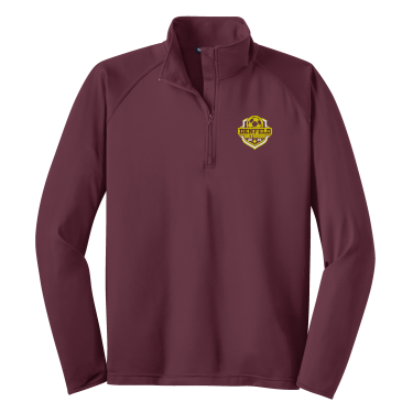 Denfeld Girls Soccer - Sport-Tek ST850 Sport-Wick® Stretch 1/4-Zip Pullover with embroidered left chest logo