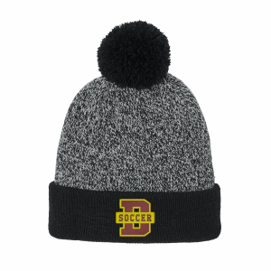 Denfeld Boys Soccer - Sport-Tek® Halftime Heather Pom Beanie STC68 with embroidered D Soccer logo