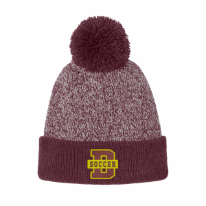 Denfeld Boys Soccer - Sport-Tek® Halftime Heather Pom Beanie STC68 with embroidered D Soccer logo