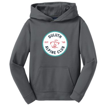 Team Duluth -  Sport-Tek Youth Sport-Wick® YST244 Fleece Hooded Pullover with full front Alpine heat transfer logo