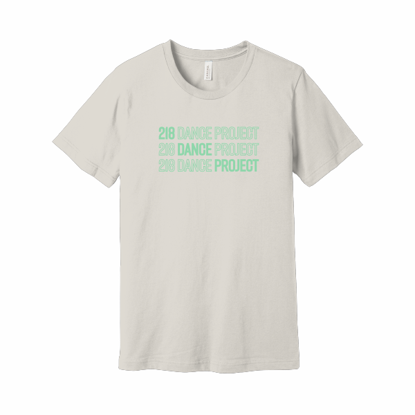 218 Dance - BC3001  BELLA+CANVAS ® Unisex Jersey Short Sleeve Tee with mint 218 Dance Project logo