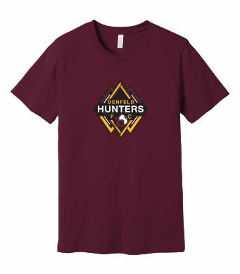 Denfeld Boys Soccer - BELLA+CANVAS® Unisex Jersey Short Sleeve Tee BC3001 with full front logo option 1